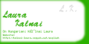 laura kalnai business card